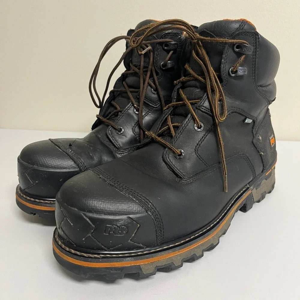 Timberland PRO Boondock 6-Inch Mens 13M Black Composite Toe Work Boots Workwear